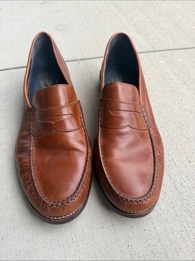 Cole Haan Chestnut Brown Leather Penny Loafers